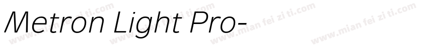 Metron Light Pro字体转换